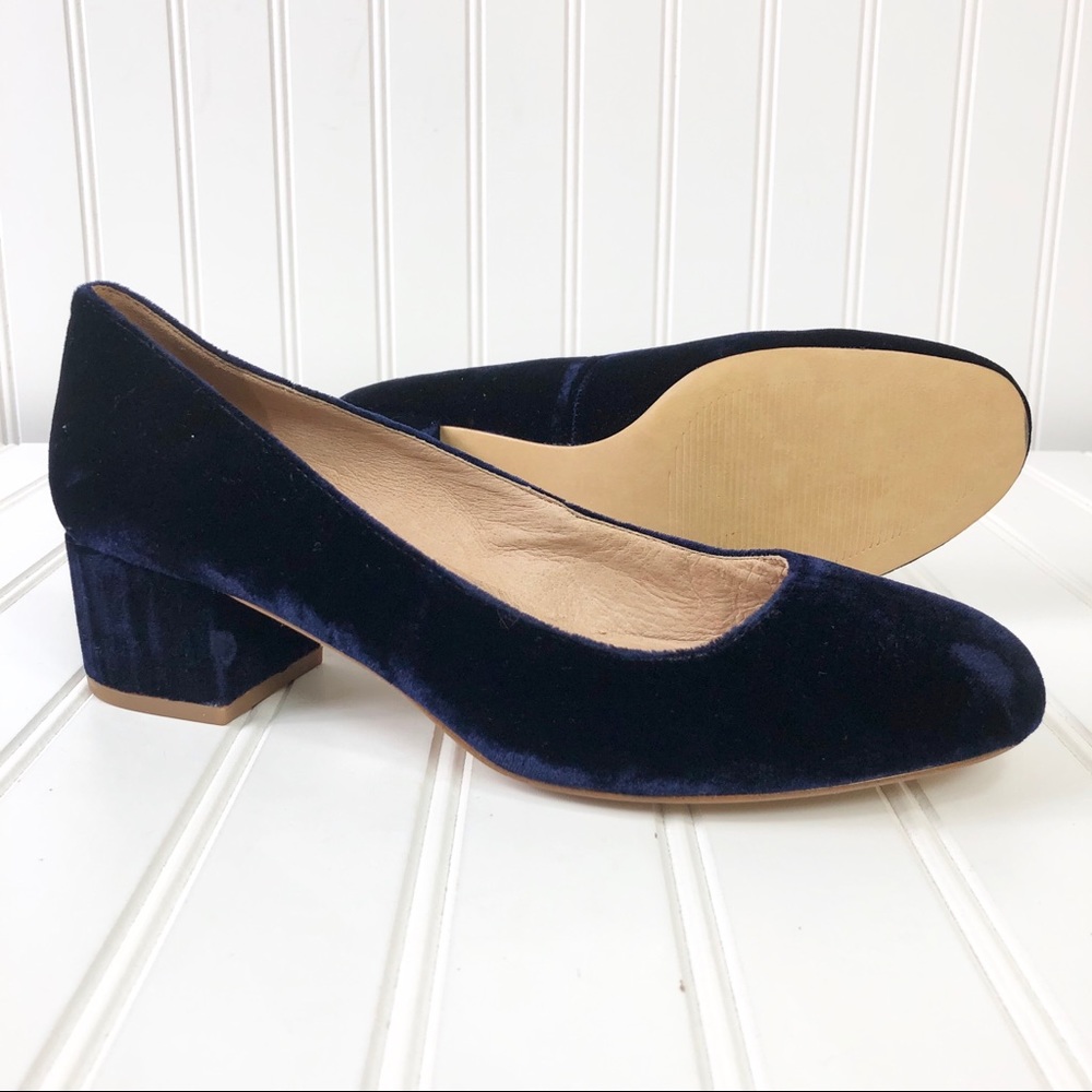 Madewell Ella Velvet low Heels Pumps Sz. 7